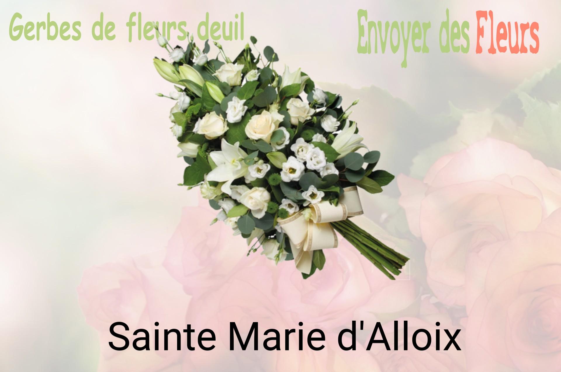 Gerbe de fleurs de deuil livrée à Sainte-Marie-d'Alloix